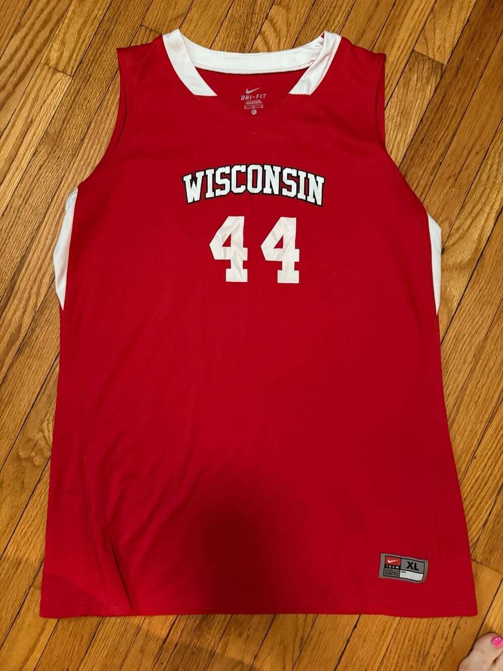 Nike Wisconsin Badgers #44 Basketball Jersey Red White Men's Size XL